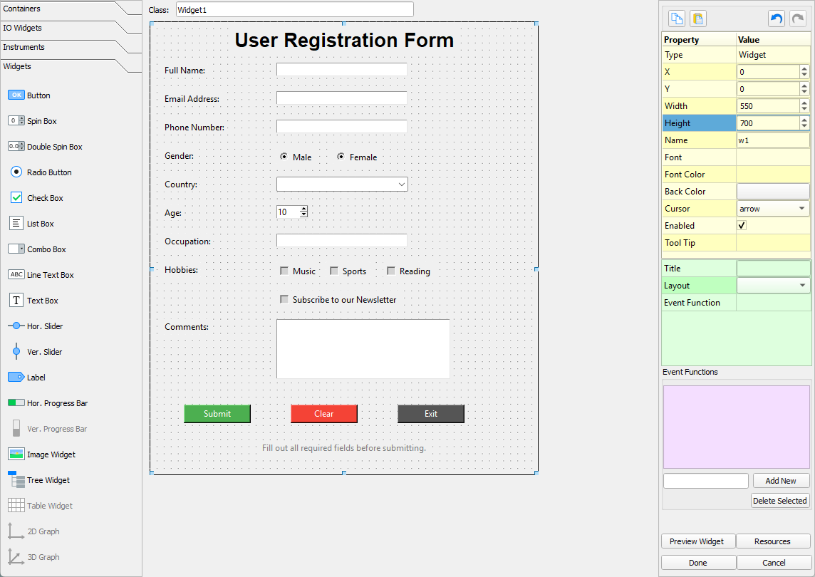 Example 4 Tkinter GUI